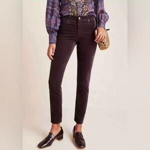 Anthropologie Skinny Pants in Deep Plum